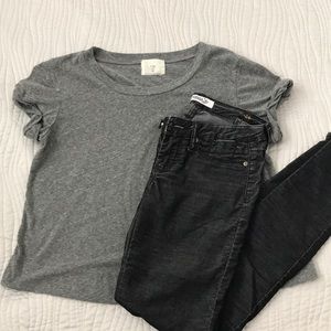 Anthropologie tee and jeans